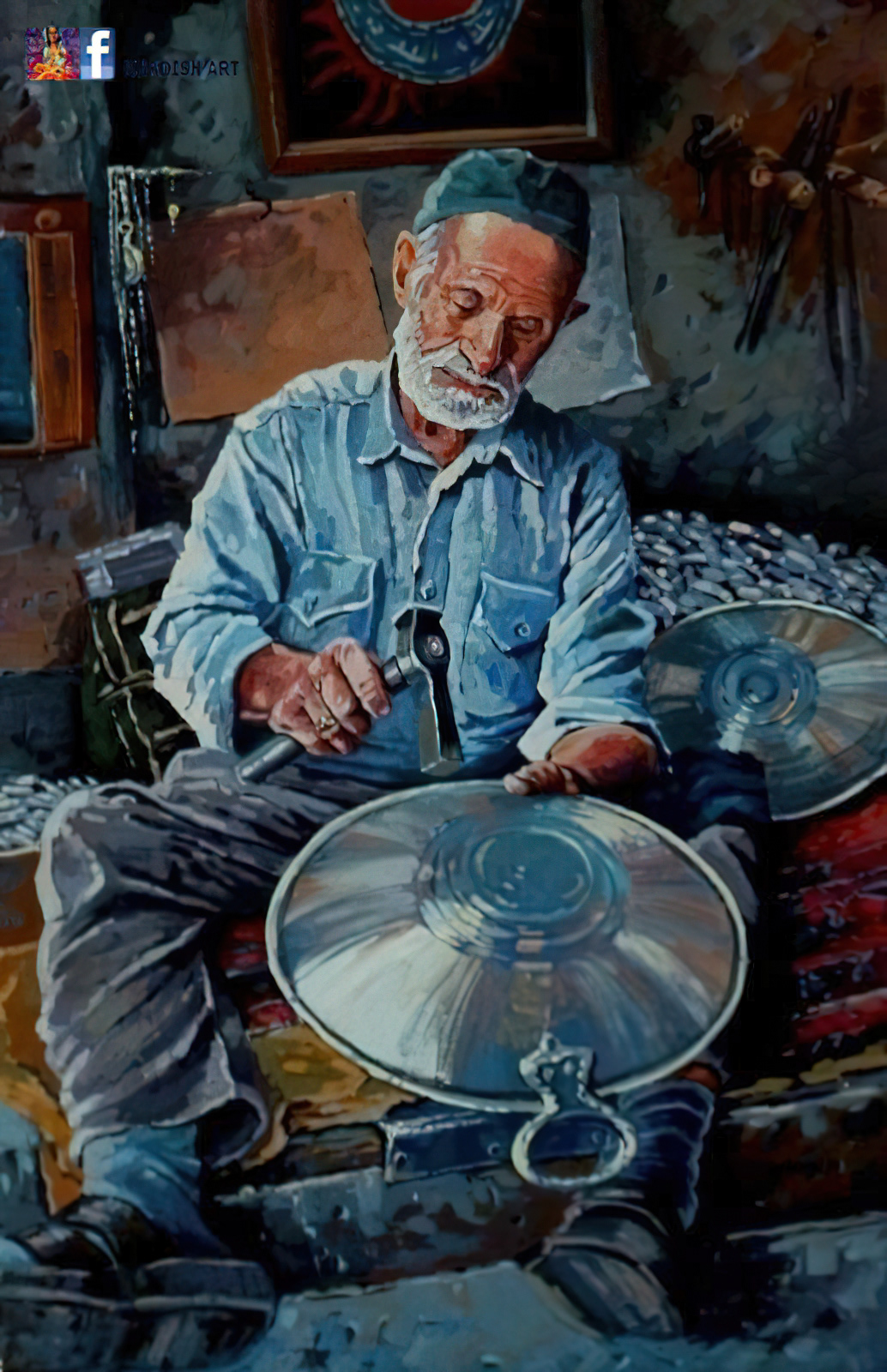 Blacksmith: 20x30" Gouache on Illustration Board