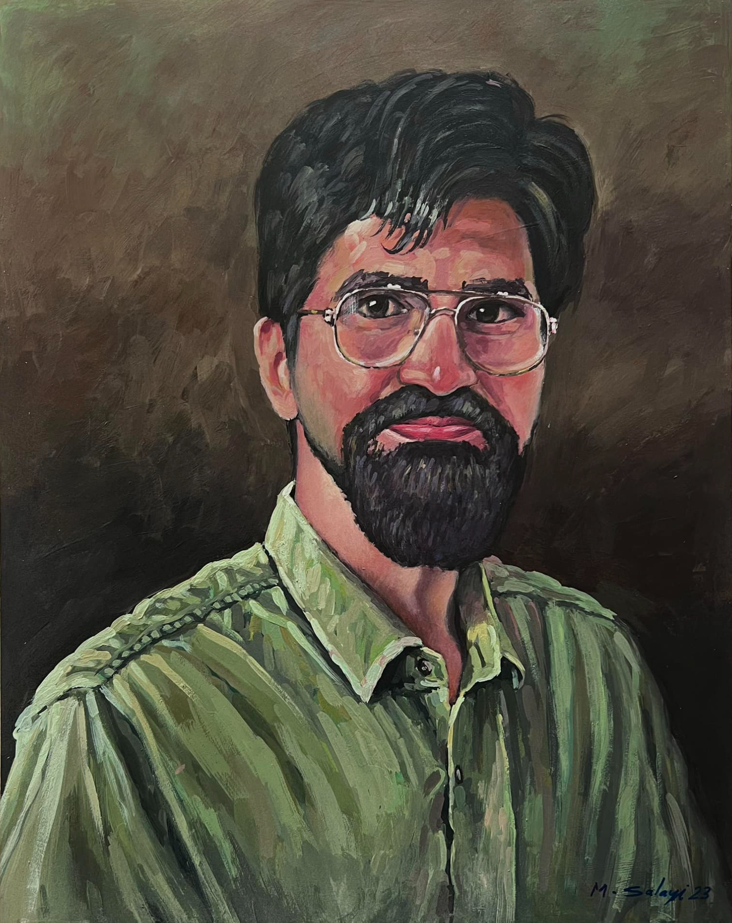 Diary Sherwani : 20x16” Gouache on Birch Wood panel (private collection)