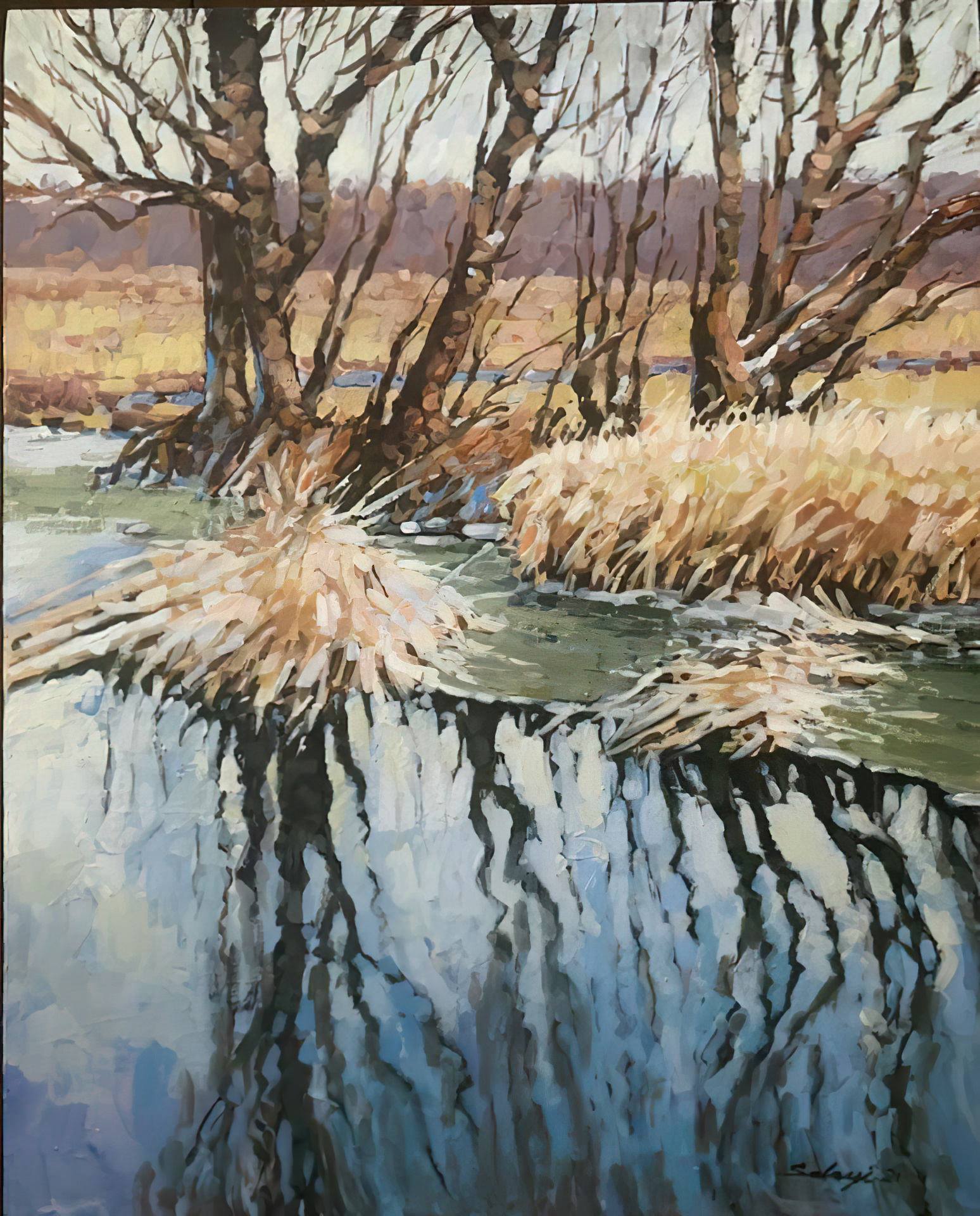 Snow Thaw: 20x16" Acrylic on Birchwood