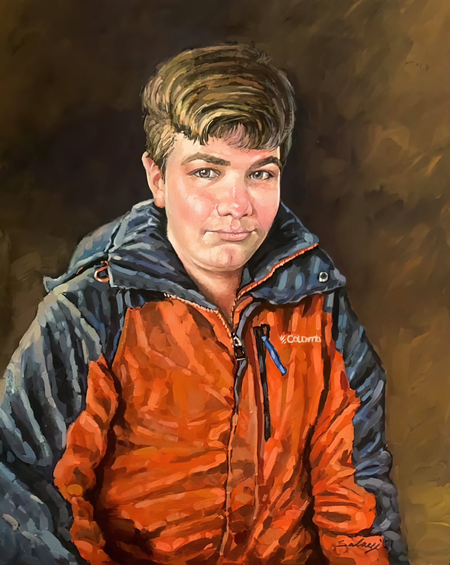 Ara: 20x16" Casein on Birchwood