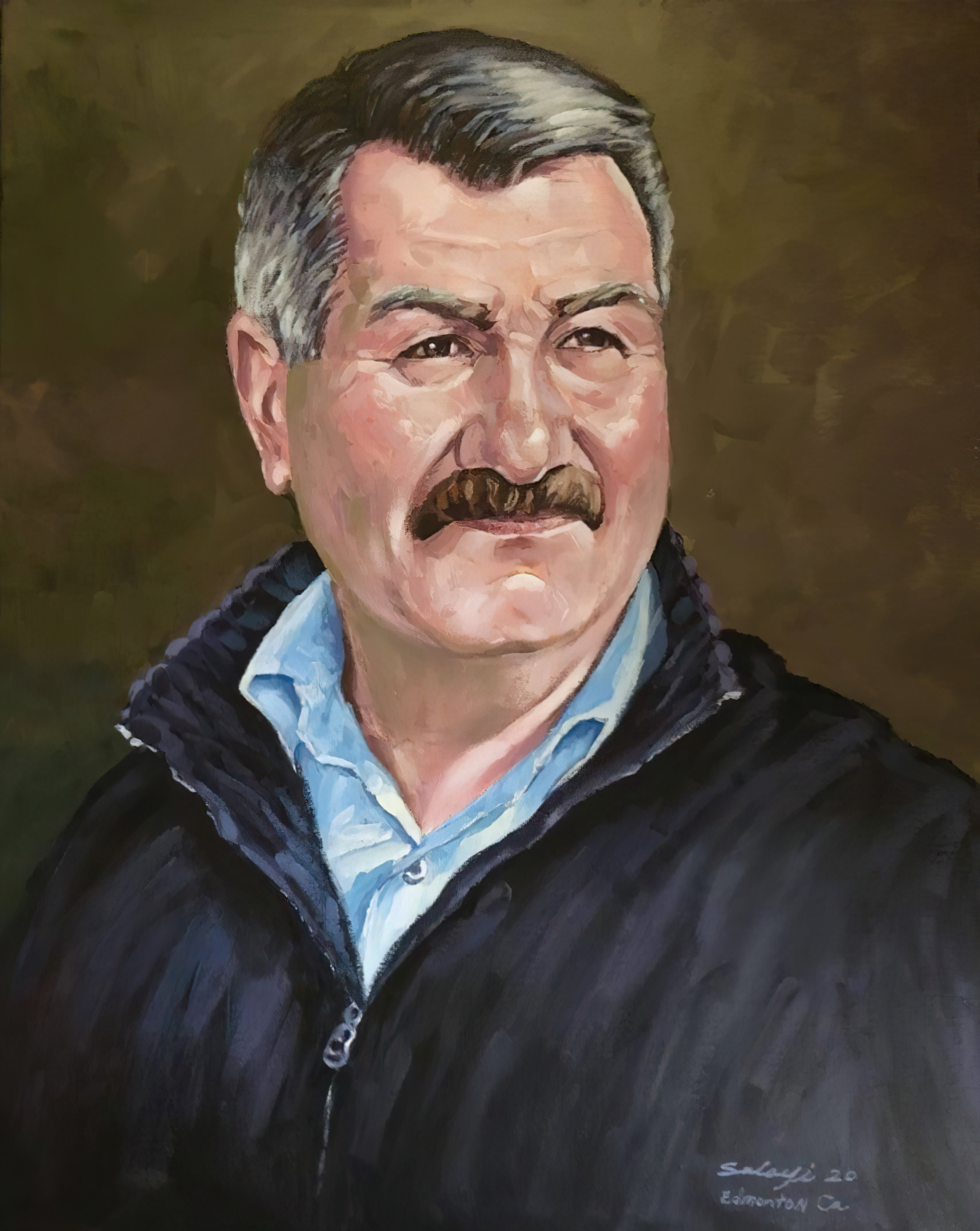 Commission Portrait: 20x16" Acrylic on Canvas
