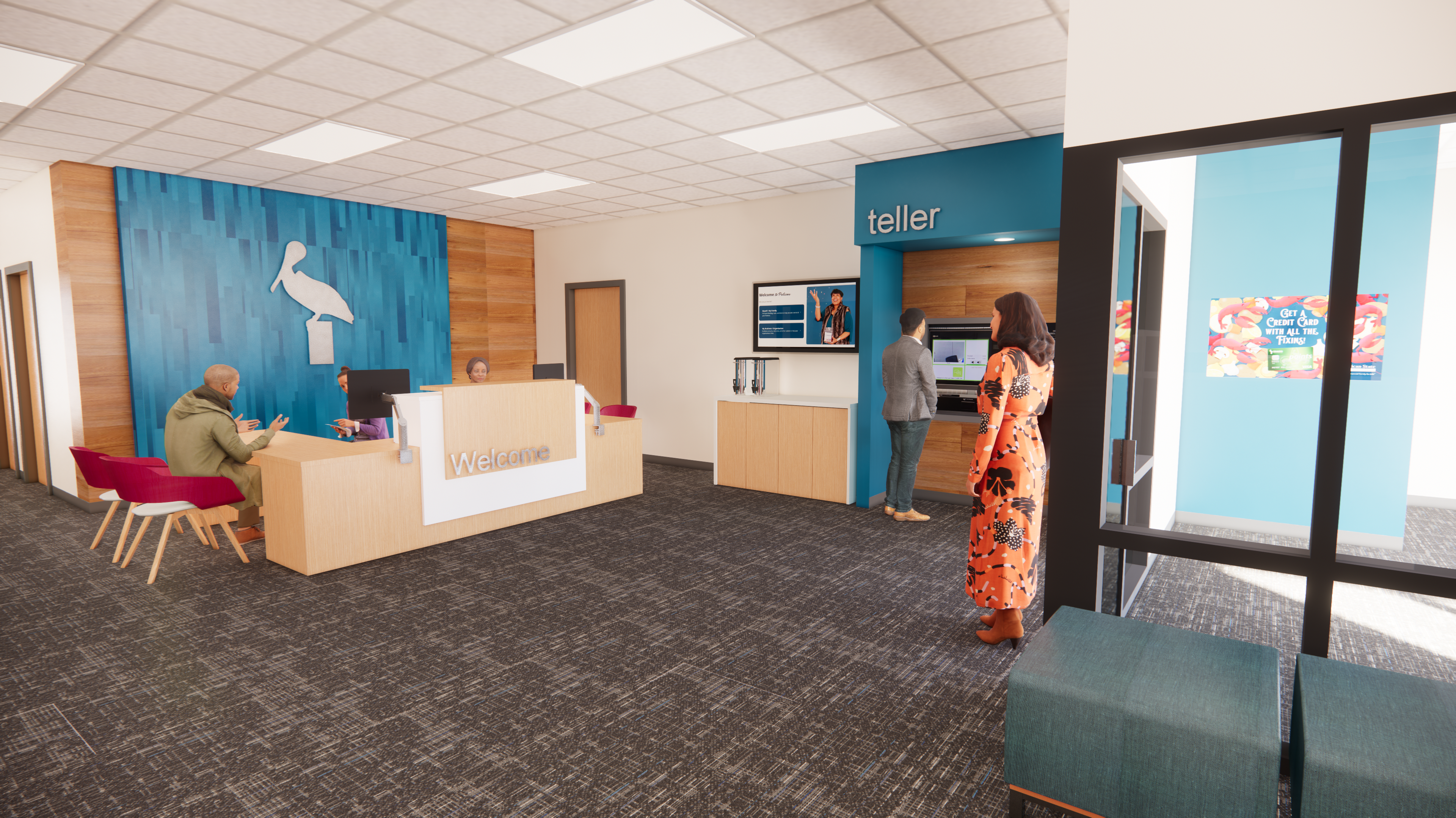 Credit Union Project Reception Area