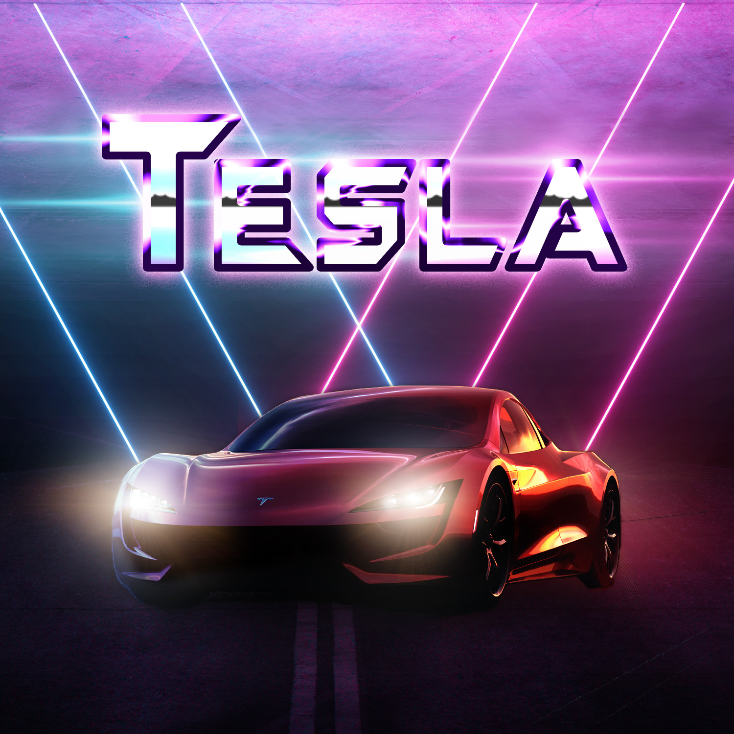Neon Tesla