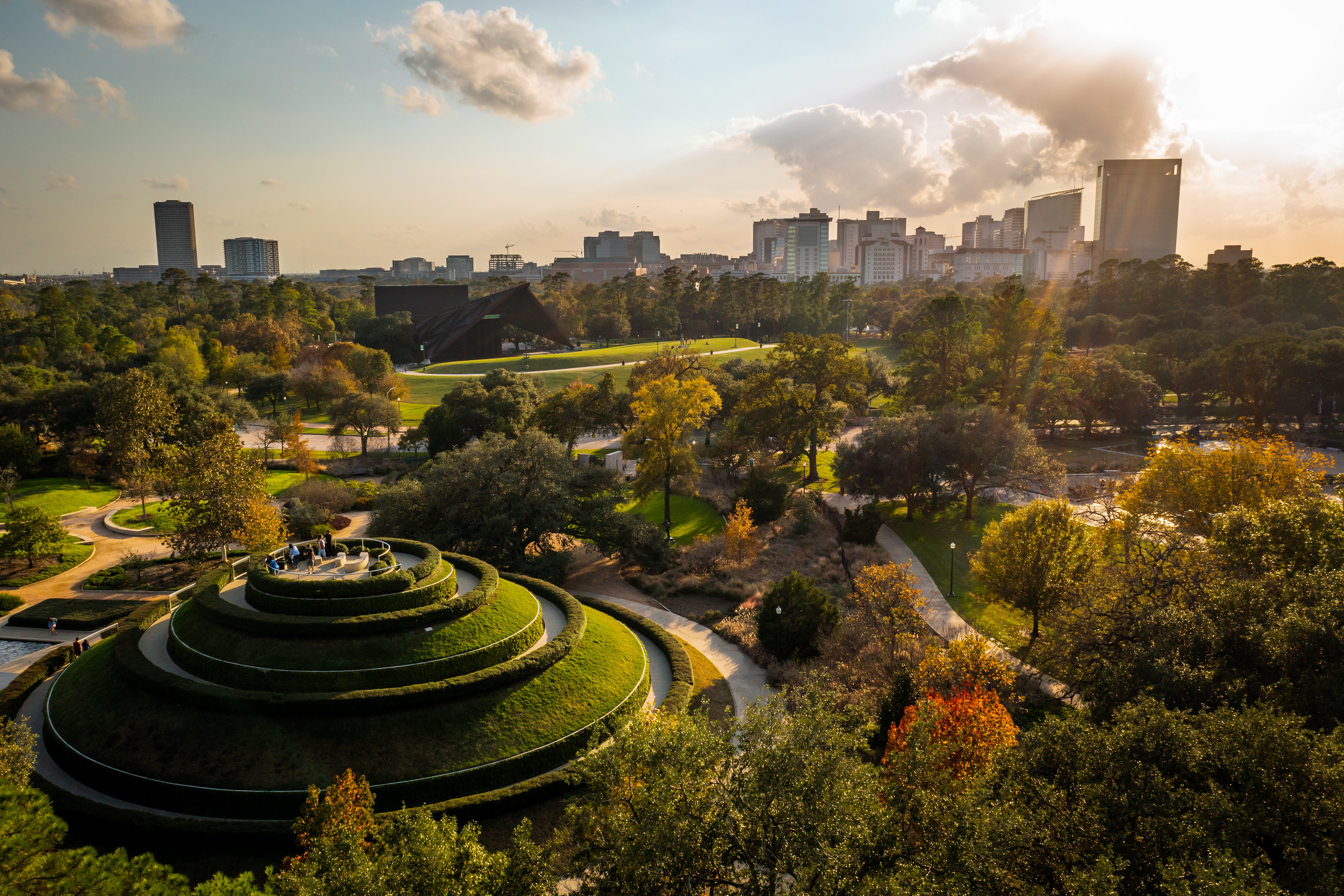 Sunset at McGovern Centennial Gardens