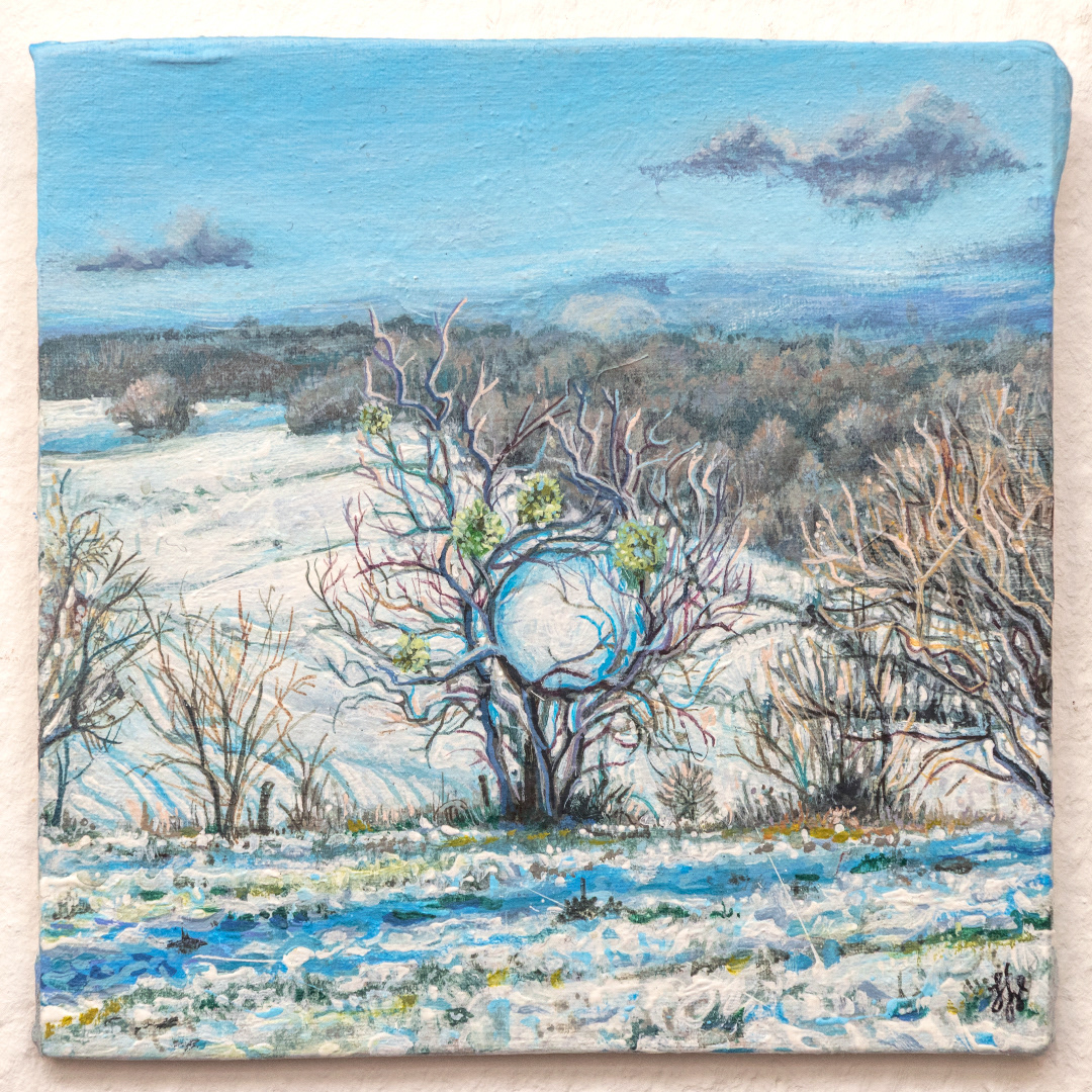 Portal 1 - 2026, Acryl auf Leinwandboard, 13,5×13,5 cm