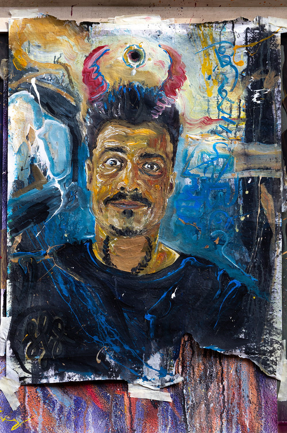 Dodo, der letzte seiner Art, Acryl auf Tapete ca 80x60cm