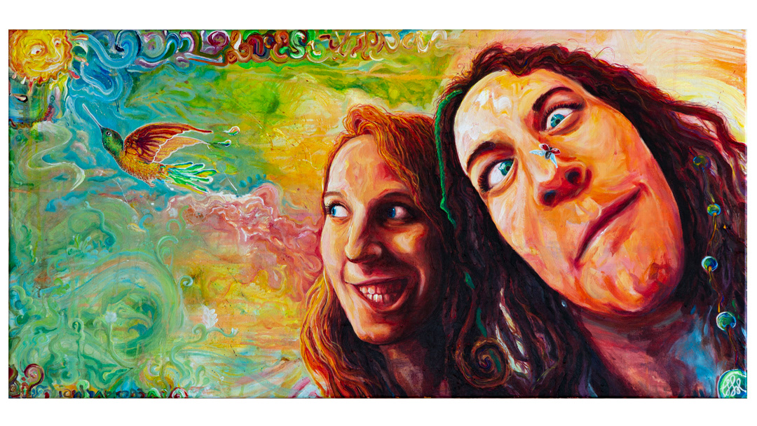 "Besties" - 50x100 cm Acryl auf Leinwand