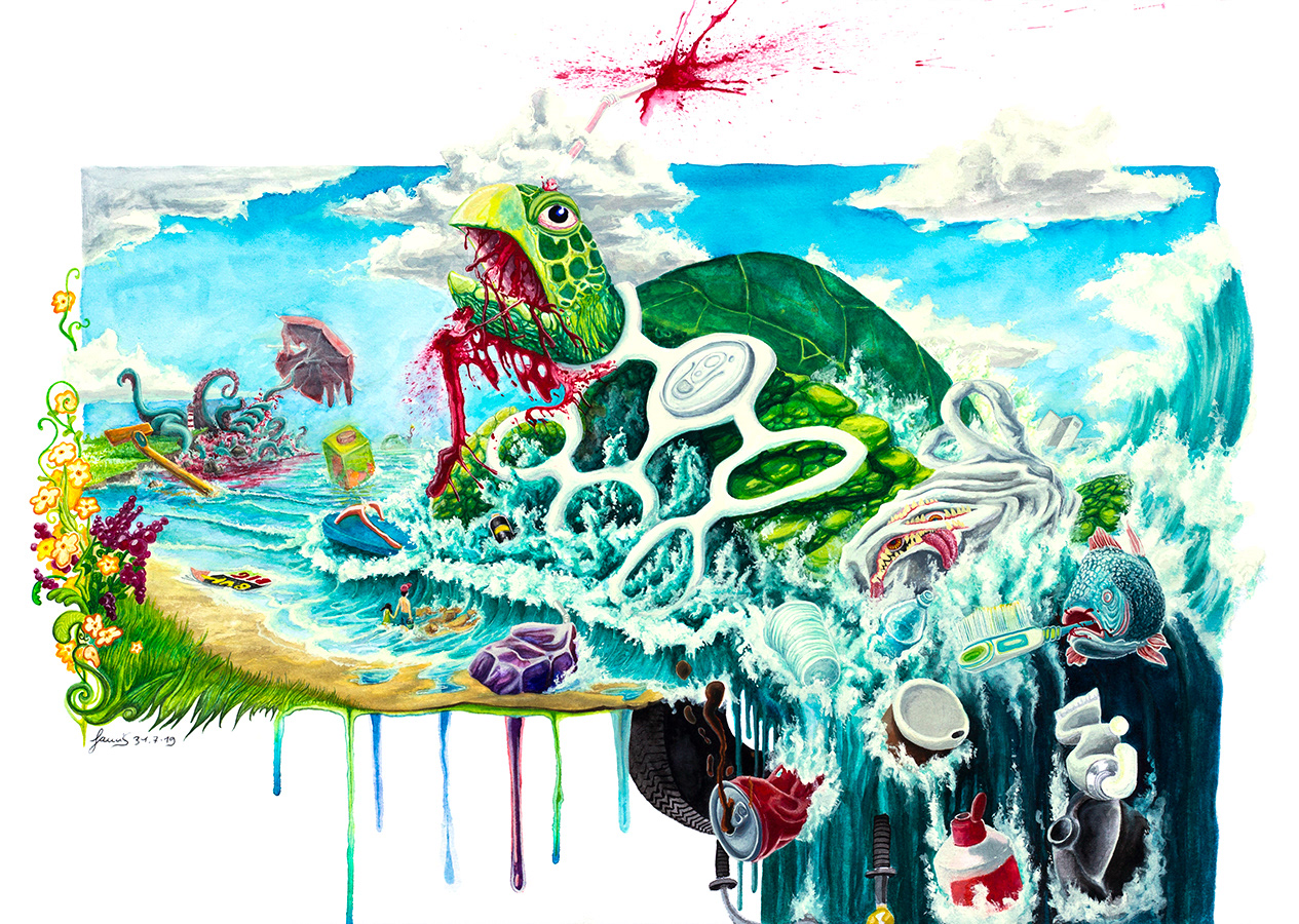 Recycling Problems - Aquarelle und Gouache