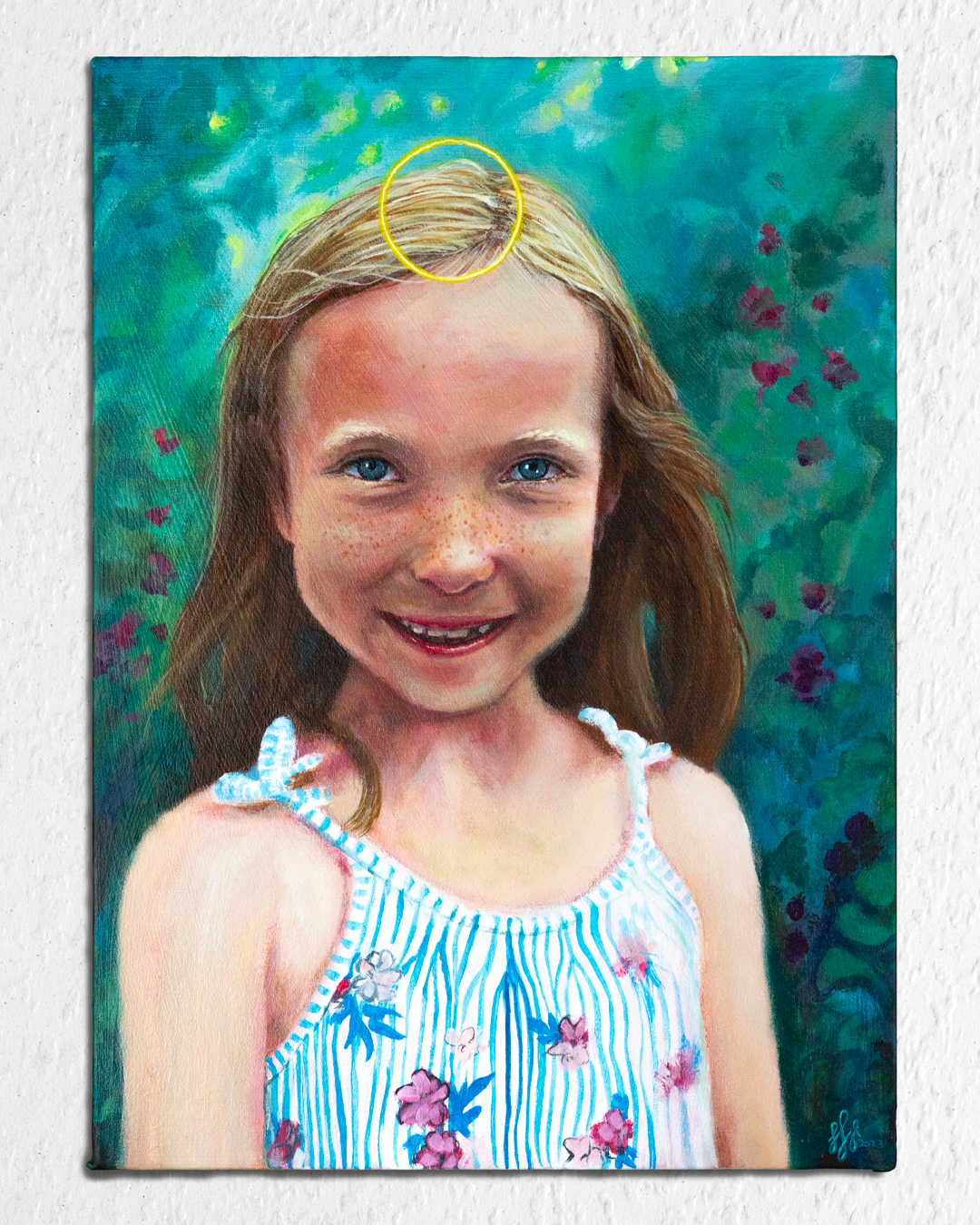 Ellie – 2023, Aryl auf Leinwandboard 30x21cm