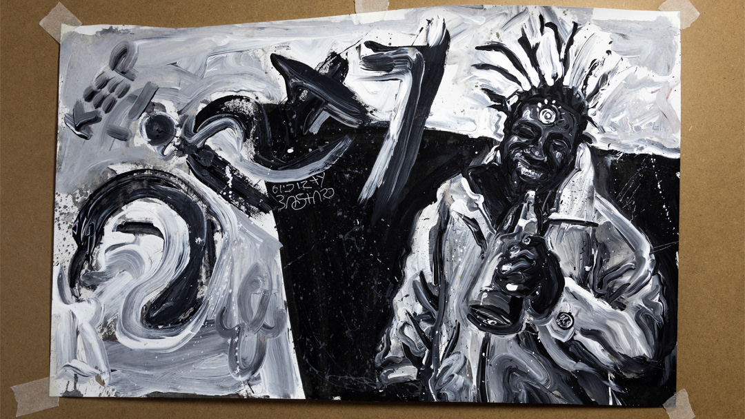 ODB - Acryl auf Tapete, ca 60x40cm