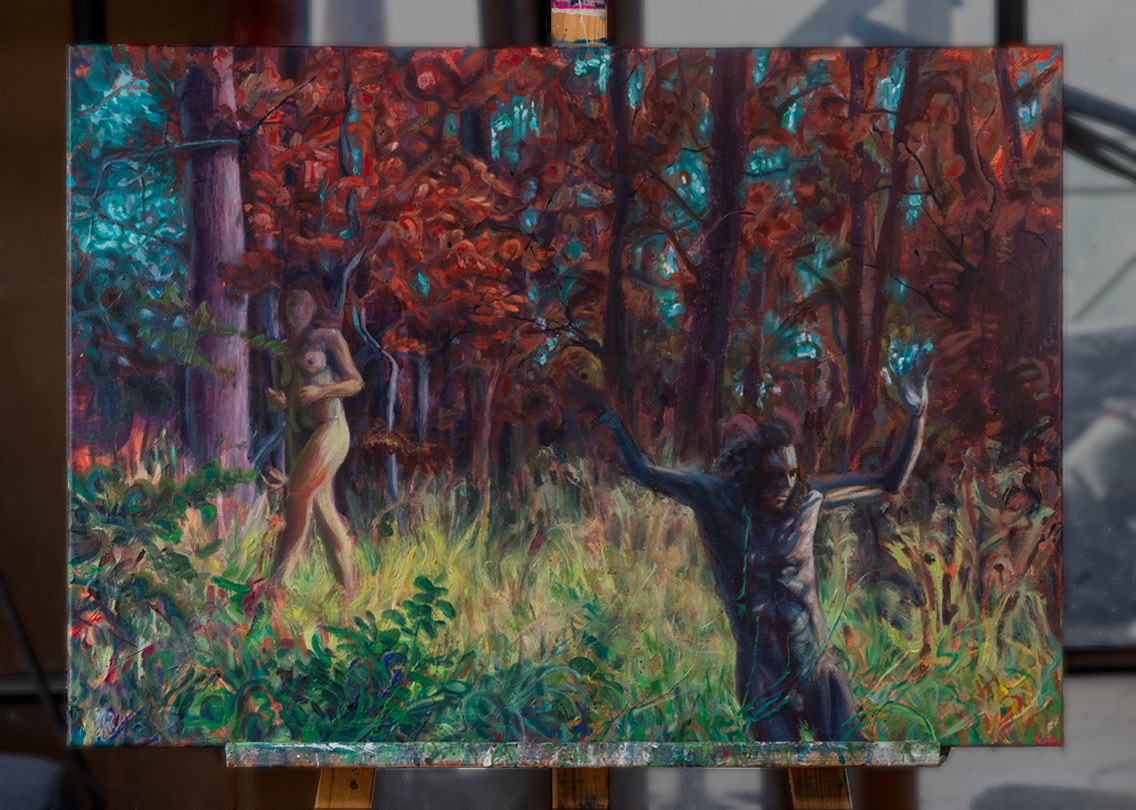Faun - 2026, Acryl auf Leinwand, 70×50 cm