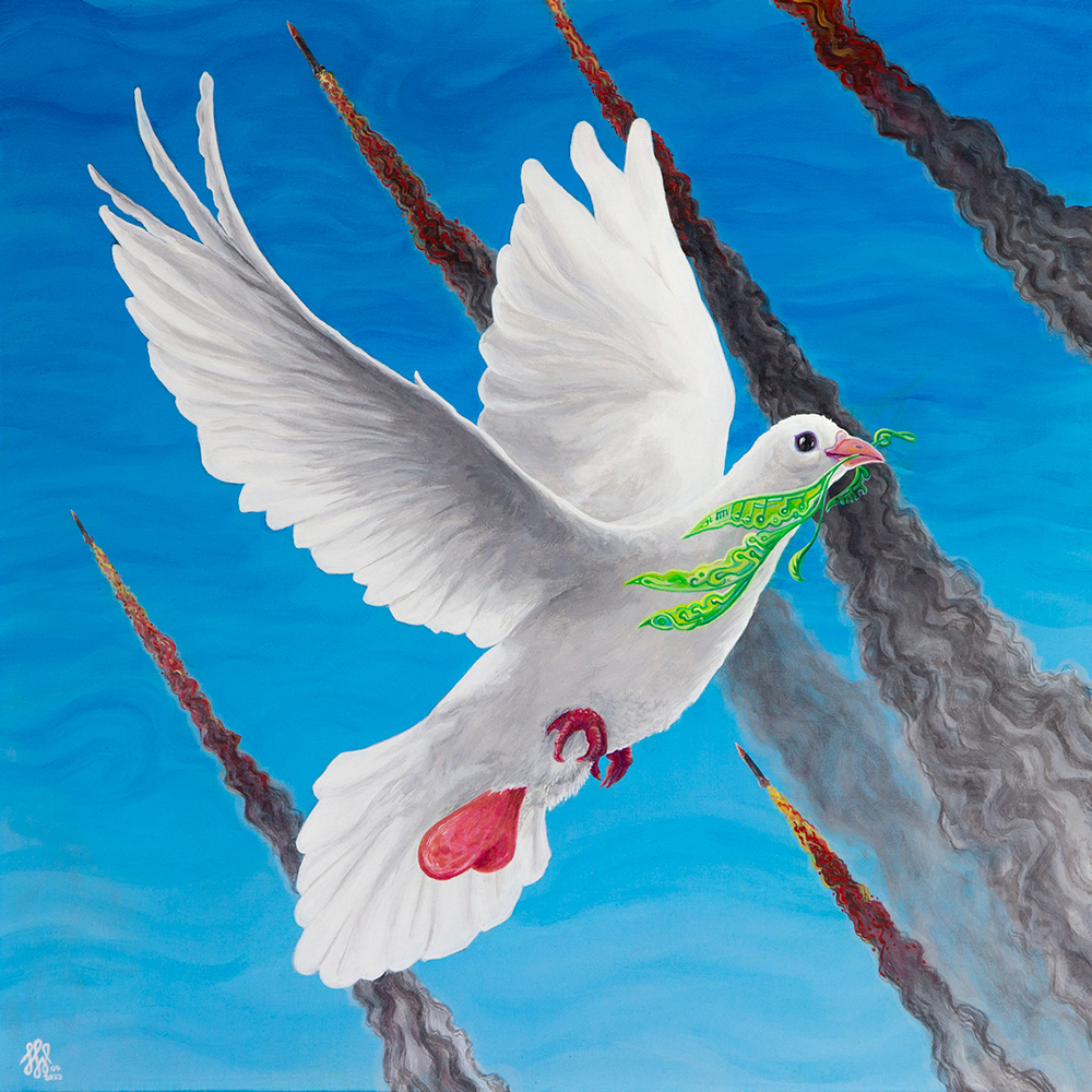 COJONES – 2022, Acryl auf Leinwandboard, 30x30 cm, CD Cover