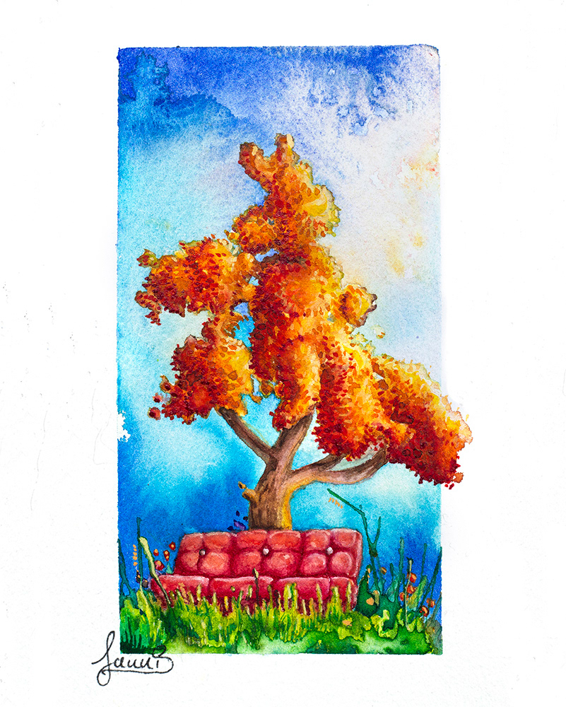 Aquarell Tree 5 - SiT down and chill