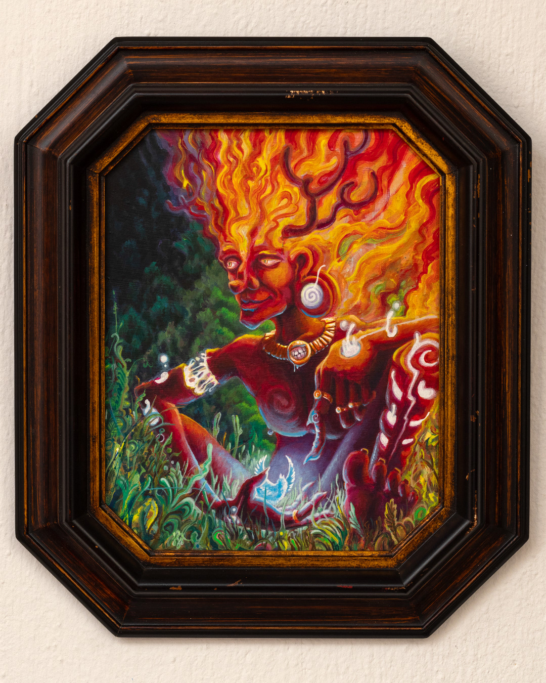 Verhandlungssache – 2024, Acryl auf Holz, 34 × 28 cm inkl. Rahmen VERKAUFT