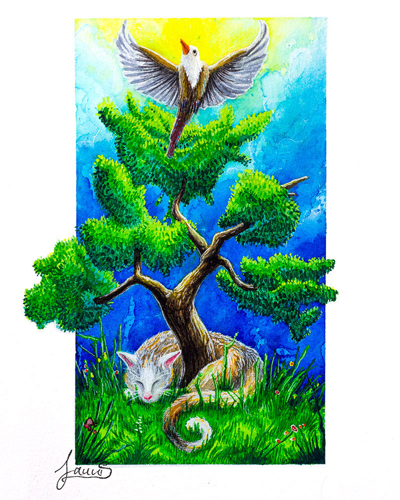 Aquarell Tree 6 - Paradise