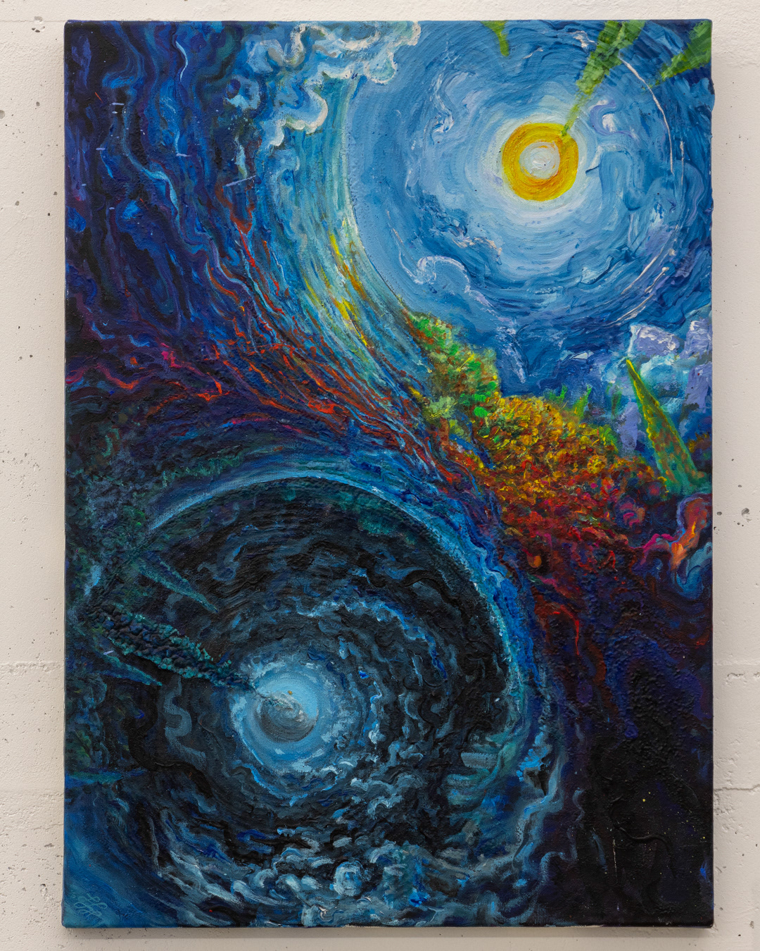 Zwischen den Welten – 2024,  Acryl auf Leinwand, Keilrahmen, 60×40 cm