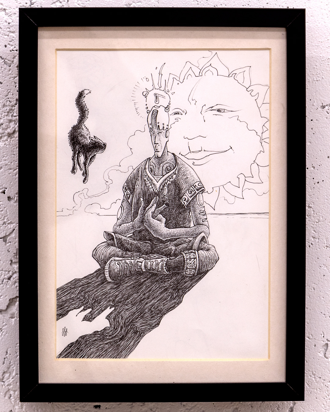 Autsch – 2024, Marker auf Papier, 25,5 × 17,5 cm