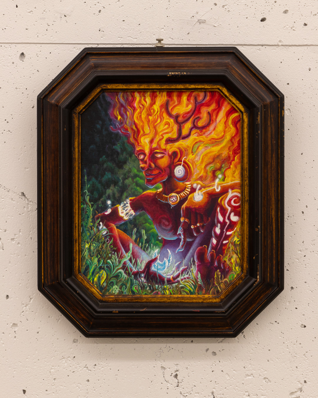 Verhandlungssache – 2024, Acryl auf Holz, 34 × 28 cm inkl. Rahmen