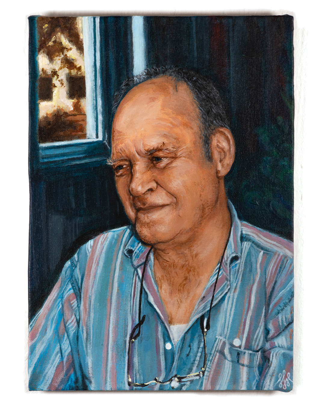 Schorsch – 2024, Acryl auf Leinwandboard, 22 x 30 cm