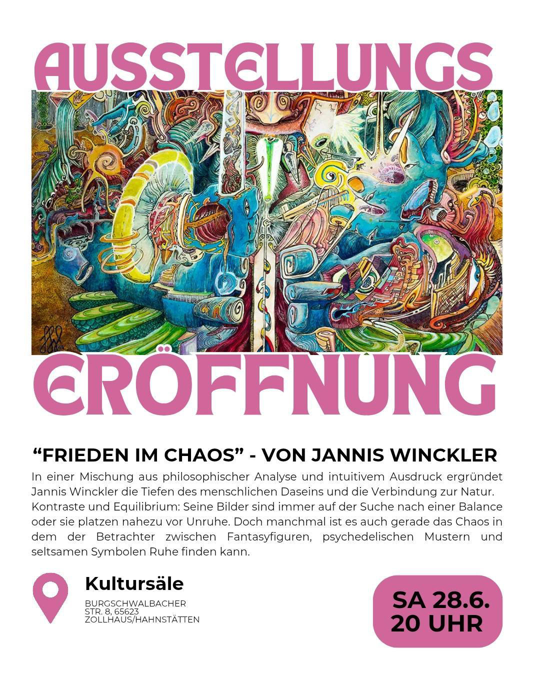 "Frieden im Chaos" im Kulturhaus Kreml, hahnstätten, 2025