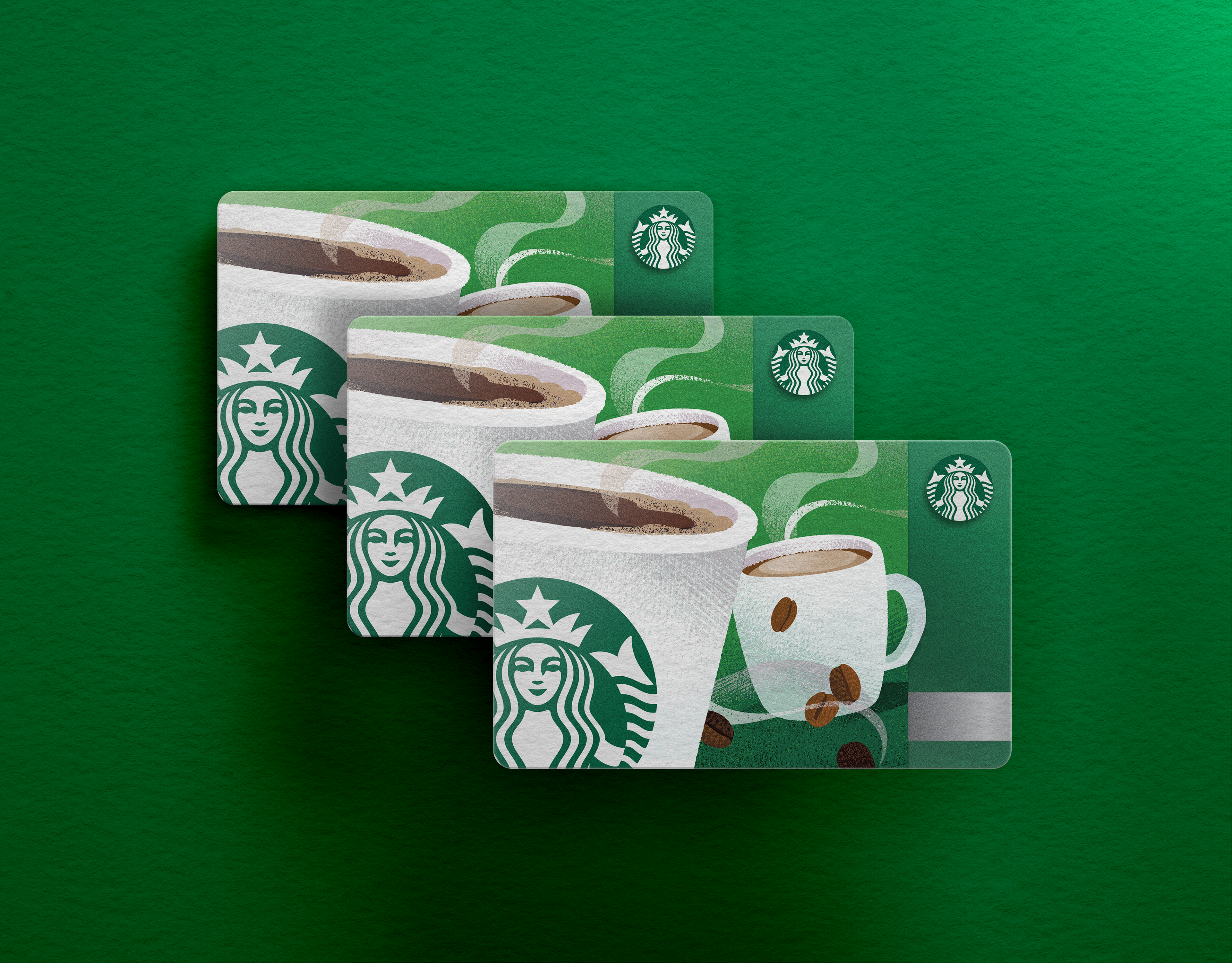 starbucks coffee gift card design and illustration mockup by chelsea wirtz studio