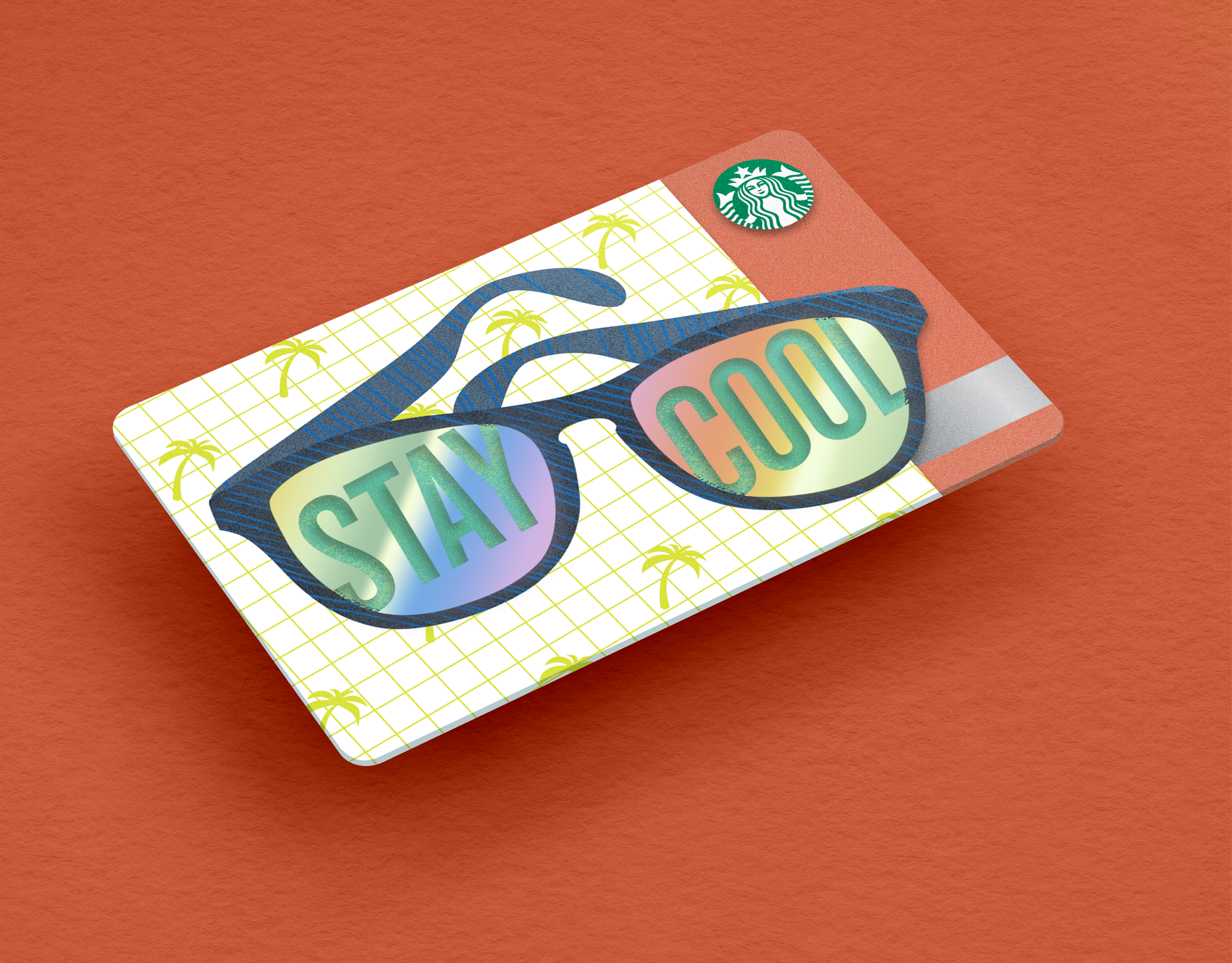starbucks coffee gift card design and illustration mockup by chelsea wirtz studio