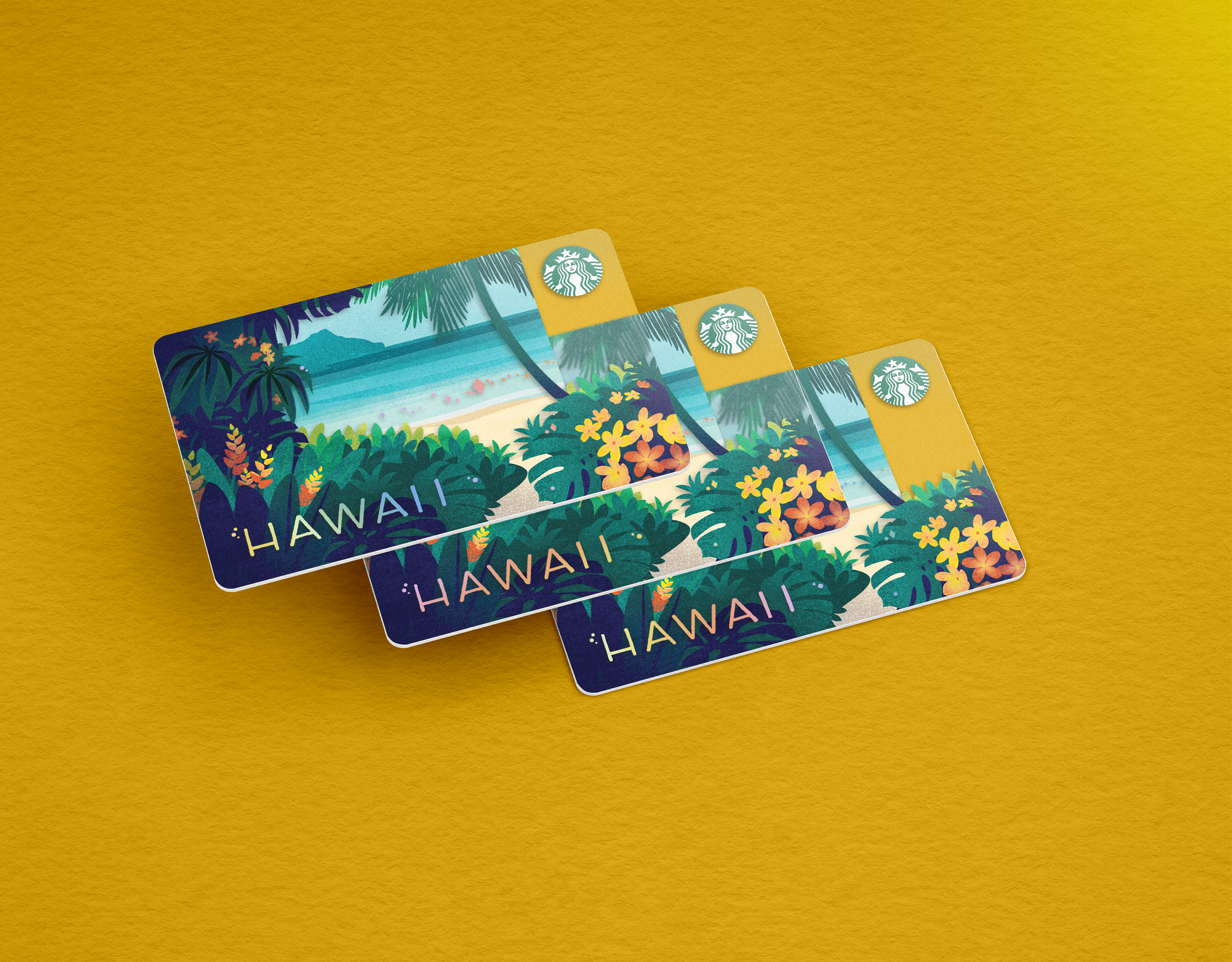 starbucks coffee gift card design and illustration mockup by chelsea wirtz studio