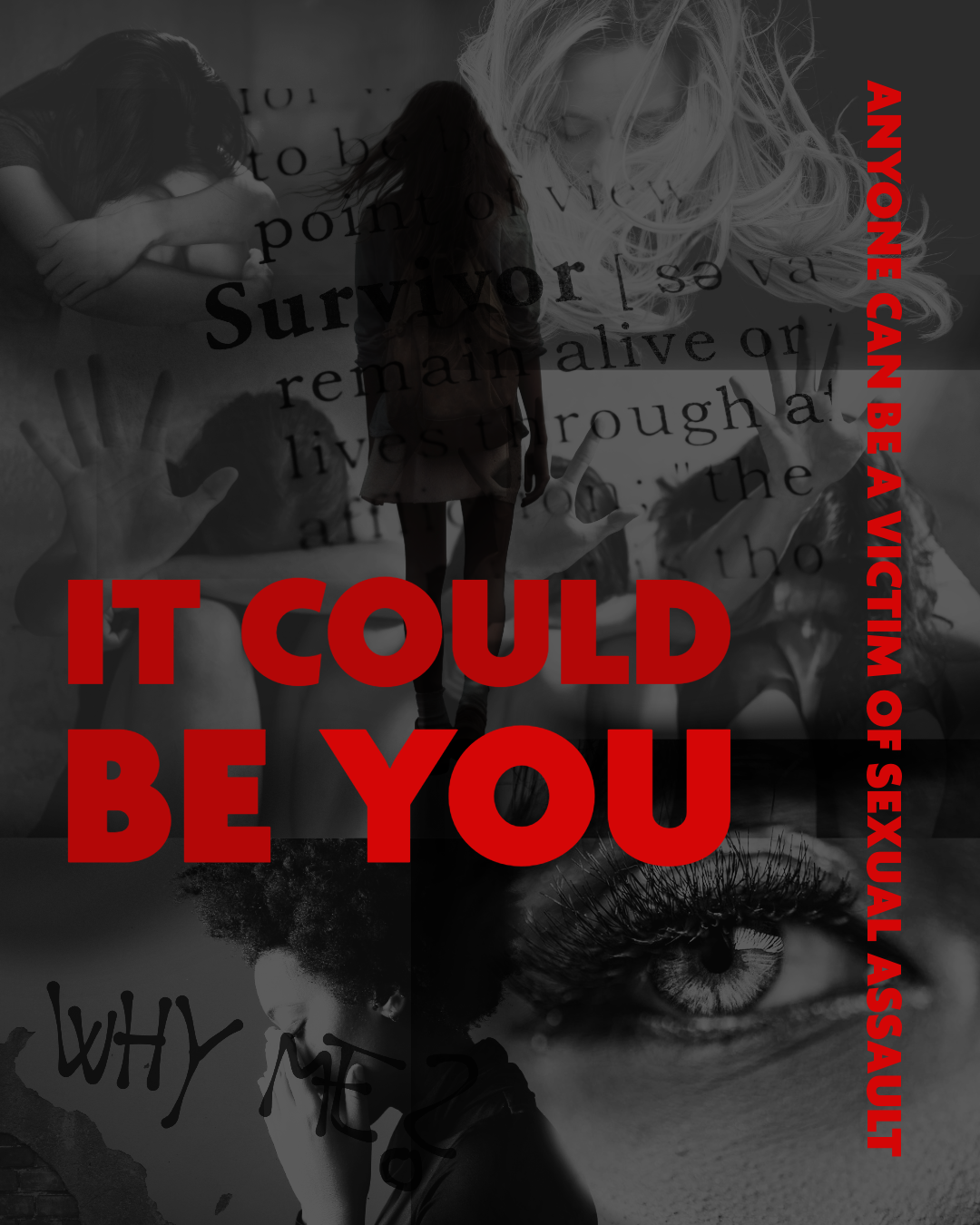 Every 98 seconds, someone is the US is sexually assaulted. 91% of victims of rape and sexual assault are female. More than 1 in 3 women have experienced rape, physical violence, or stalking by an intimate partner.