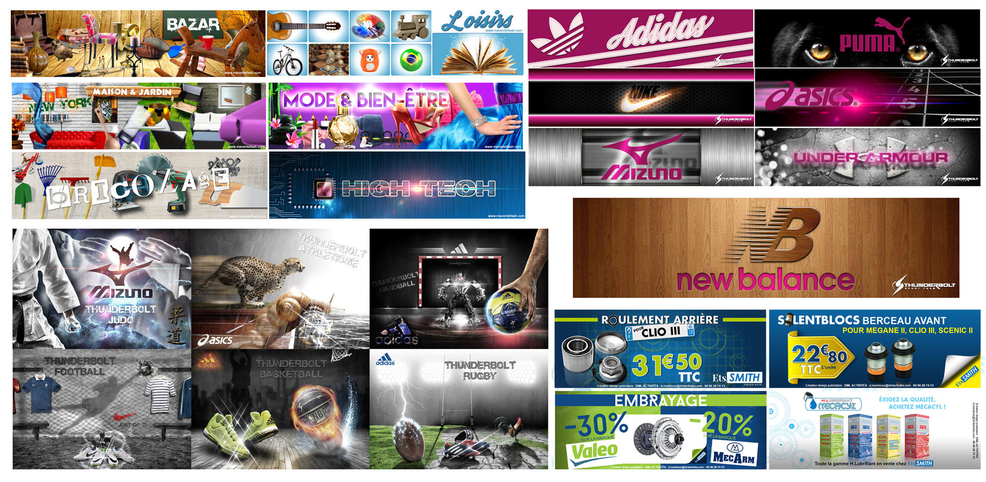 Création visuels personnalisé pour sites web