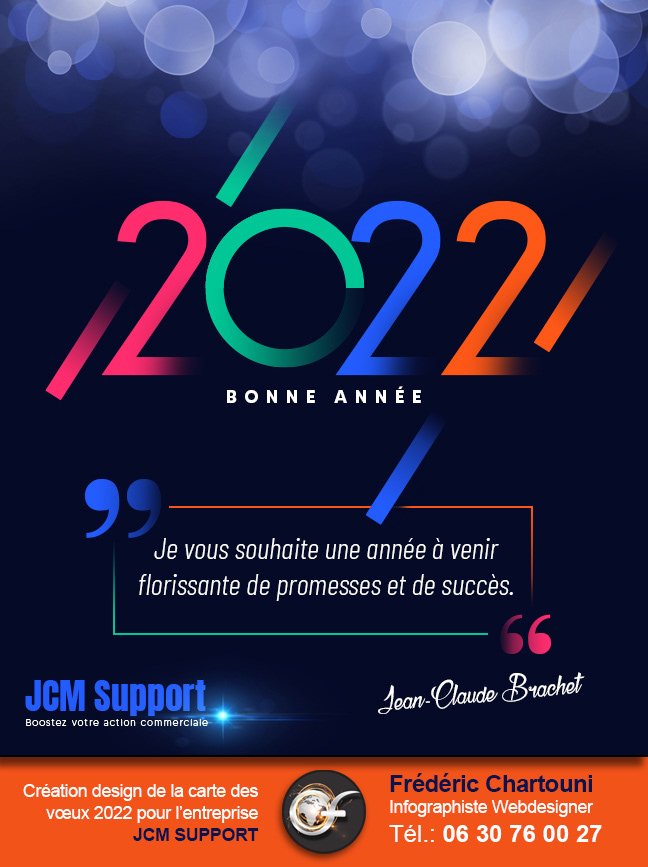 Création Vœux 2020 pour l'entreprise  JCM Support