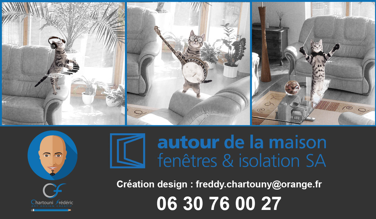 Création visuels personnalisés (montage photos) pour autourdelamaison.ch