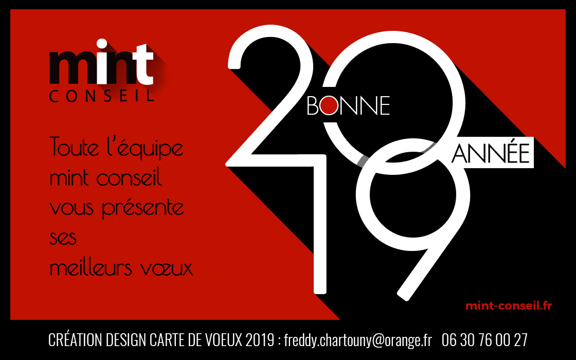 Création Meilleurs vœux 2019 mint Conseil