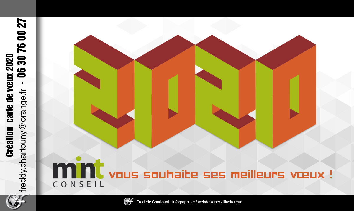 Création Vœux 2020 pour l'entreprise Mint Conseil