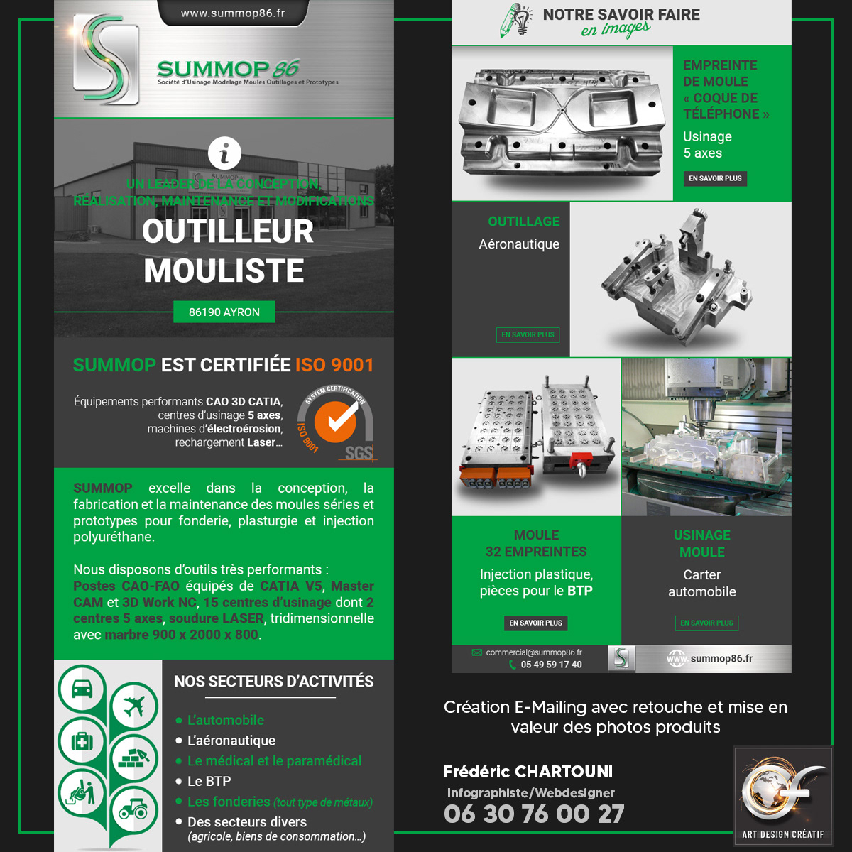 Création Emailing (retouche photos) pour SUMMOP 86