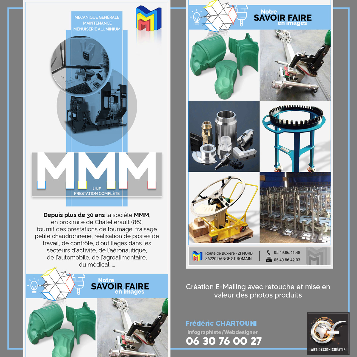 Création Emailing (retouche photos) pour MMM