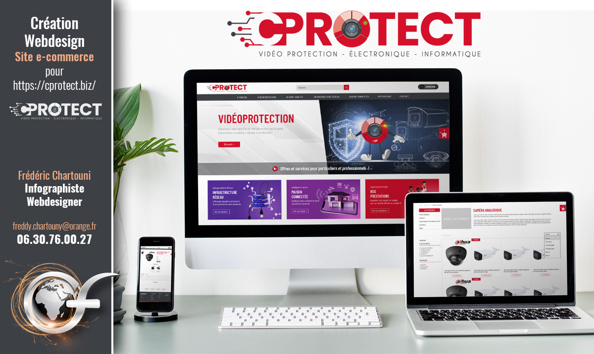 Création webdesign du site internet C.Protect Martinique