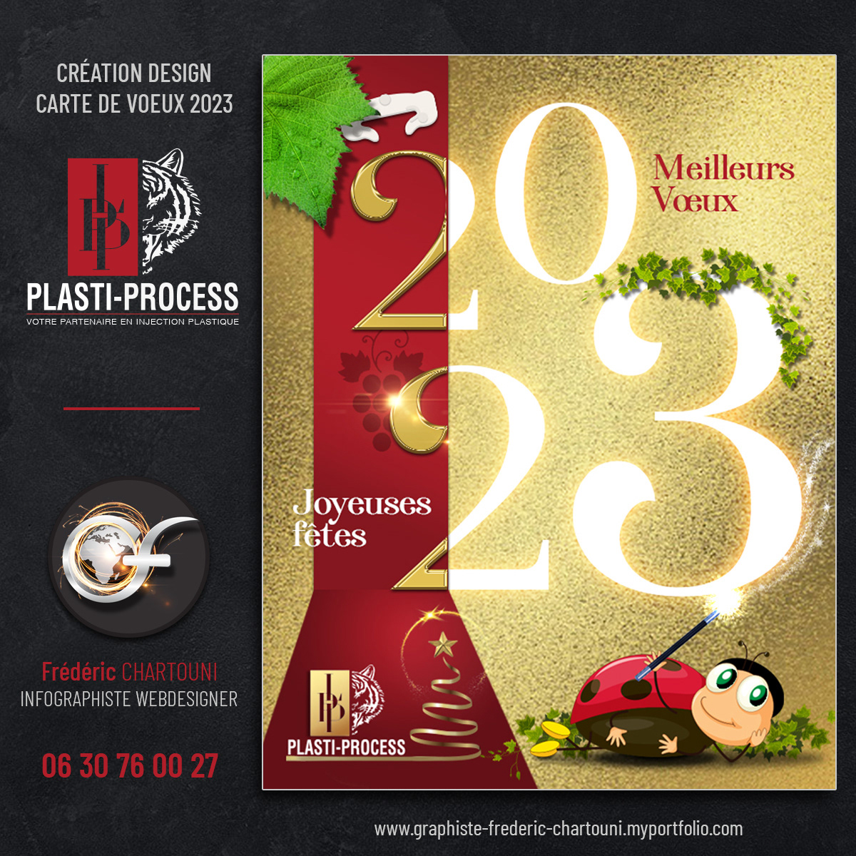 Création design vœux 2023 Plasti-Process