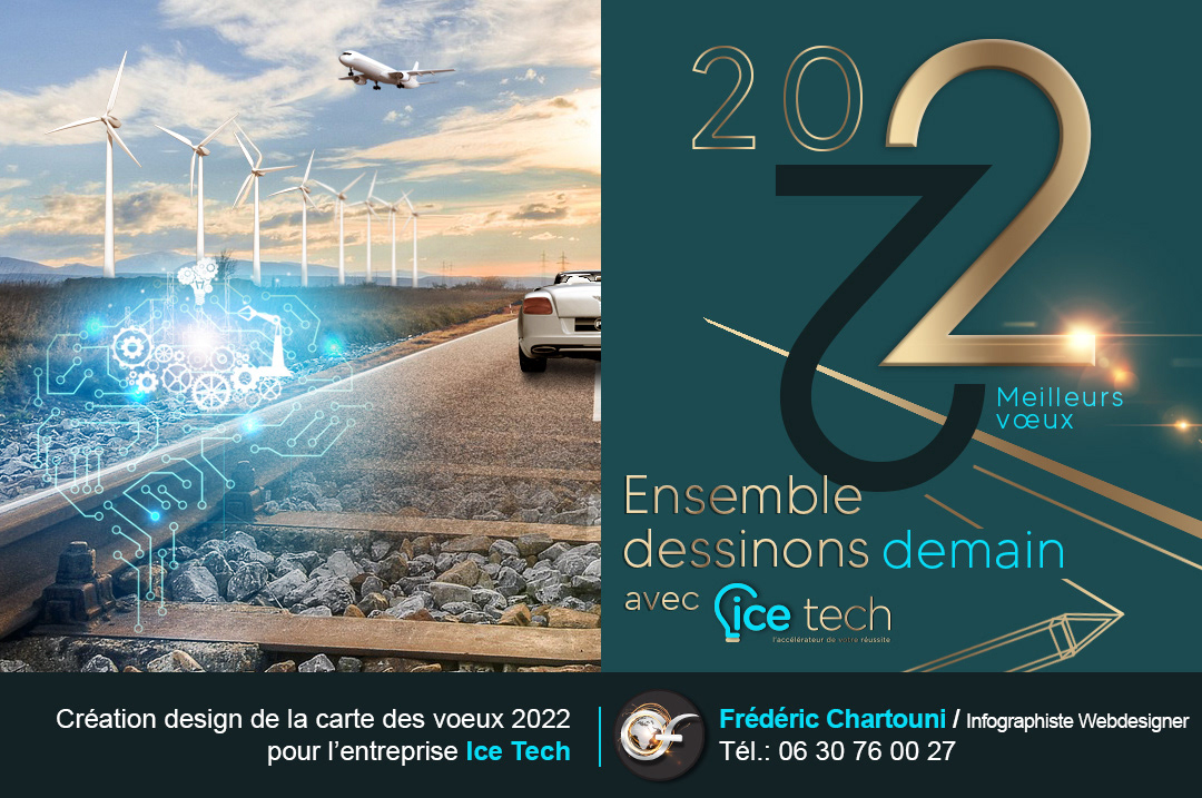 Création Vœux 2020 pour l'entreprise Ice-Tech