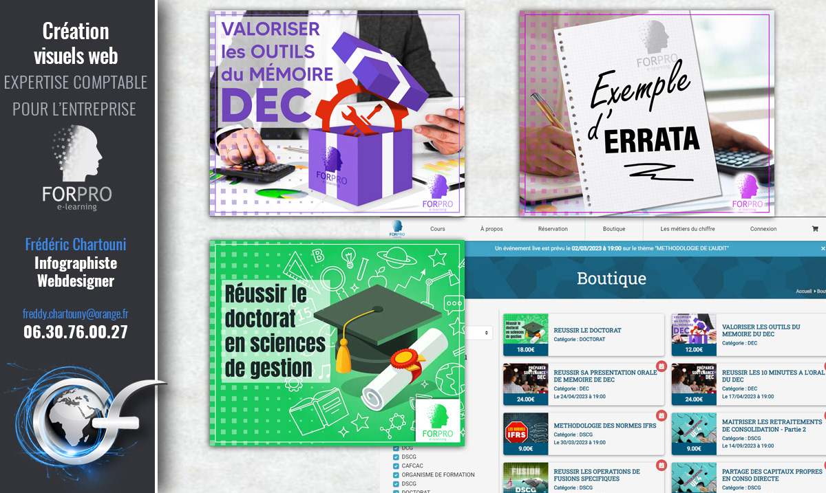 Création visuel pour site web forpros.fr