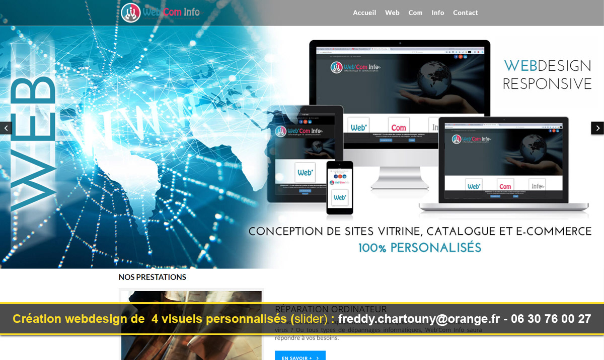 Création visuel slider site web 