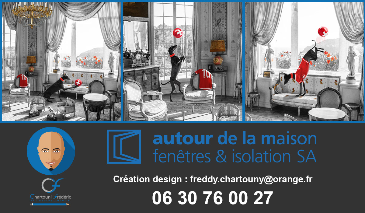 Création visuels personnalisés (montage photos) pour autourdelamaison.ch