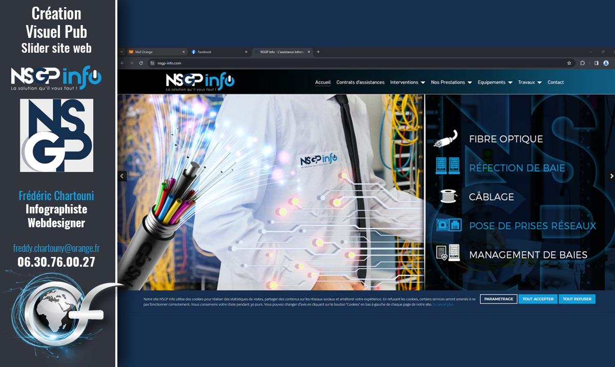 Création visuel web pour le site internet NSGP Info