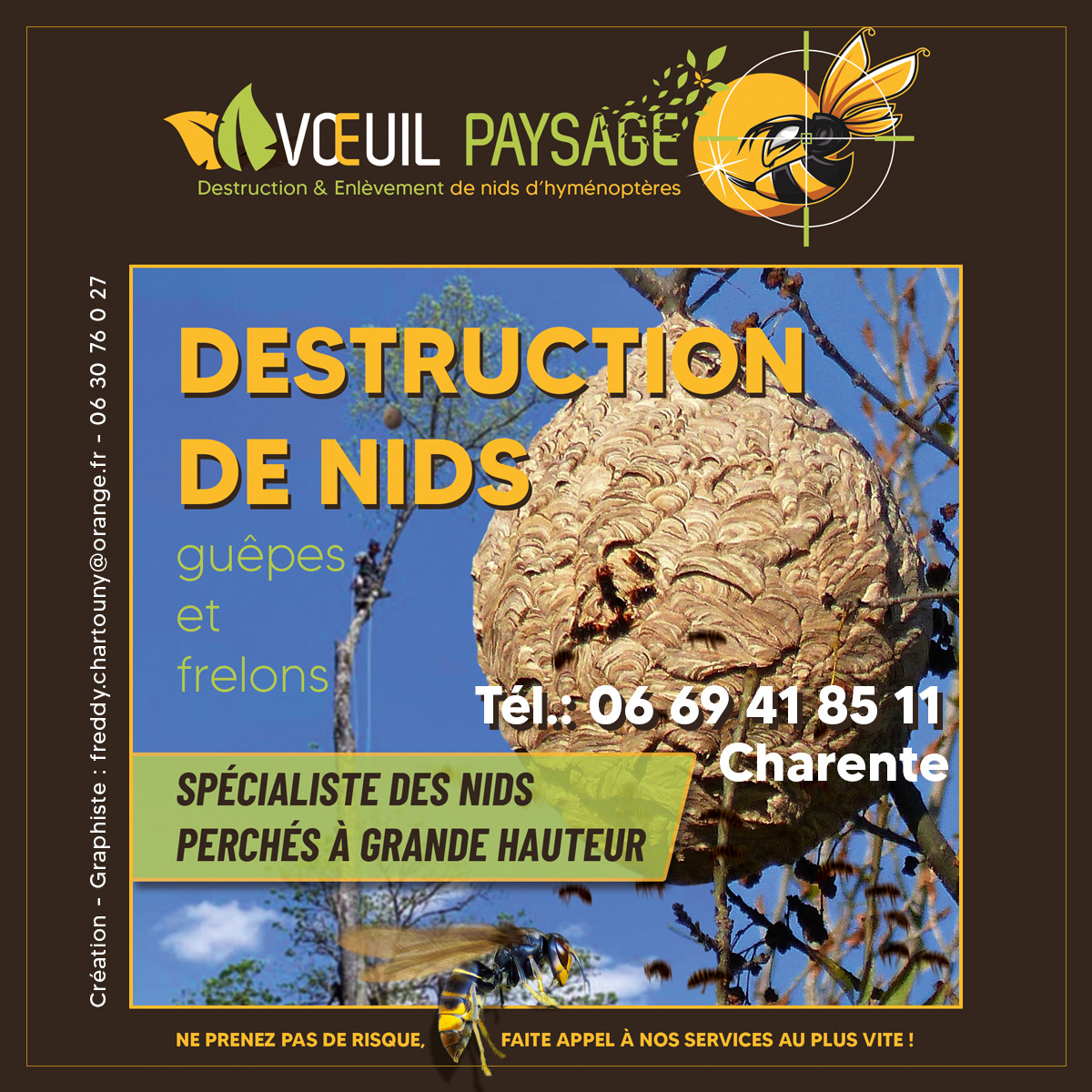 Création Pub Facebook pour l'entreprise Voeuil Paysage