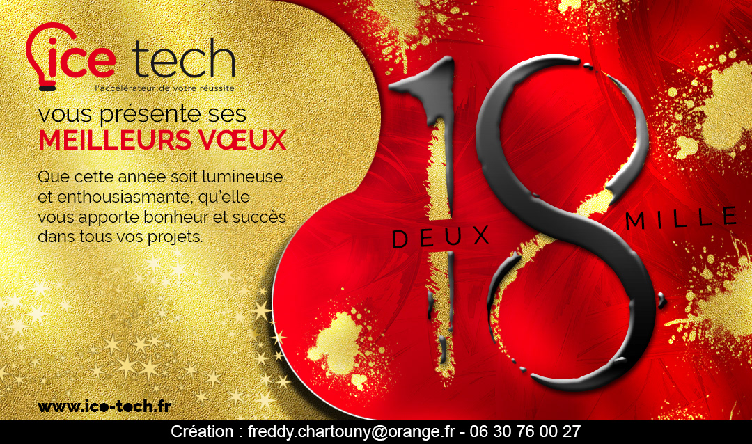 Création Meilleurs vœux 2018 ice-Tech
