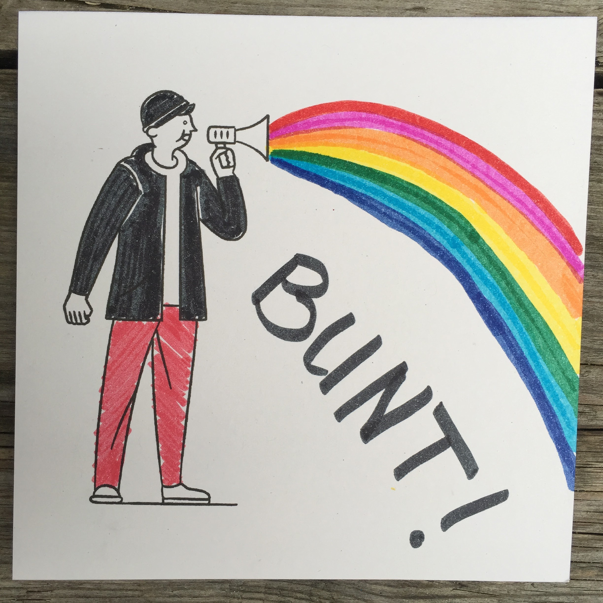 Bunt, Regenbogen, Megaphon, Illustration, Stadt für eine Nacht – HELLOGRAPH | Design Potsdam, BerlinBrandenburg