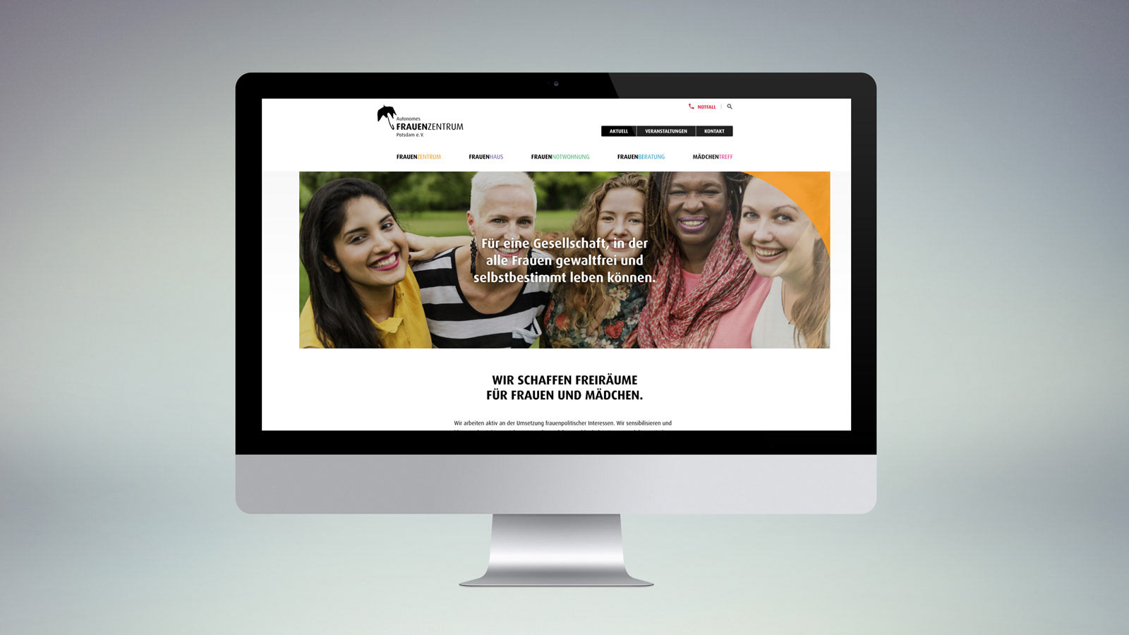 Frauenzentrum Potsdam, Webdesign – HELLOGRAPH | Grafik Design Agentur Potsdam, Berlin-Brandenburg
