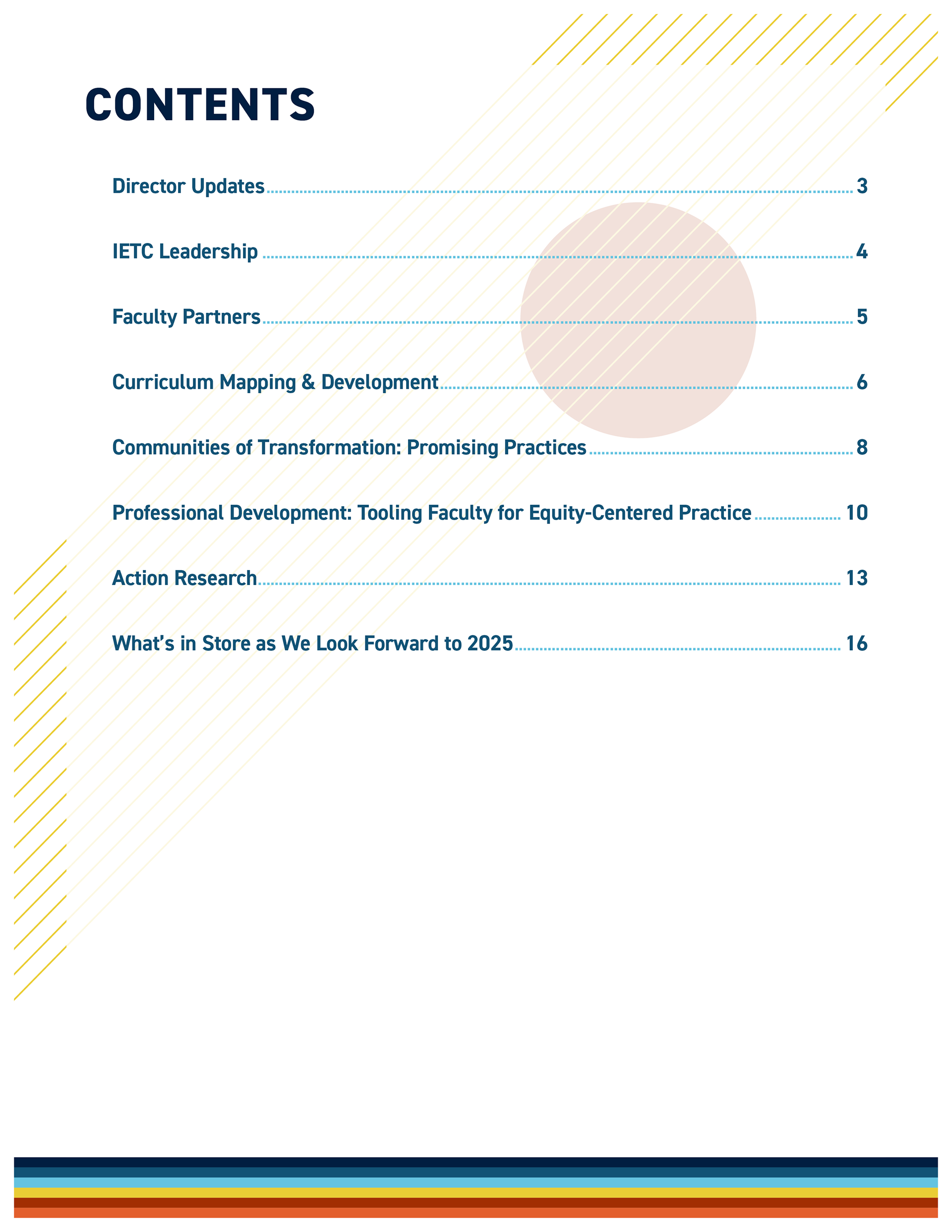 Executive Summary 2023-2024 Table of Contents