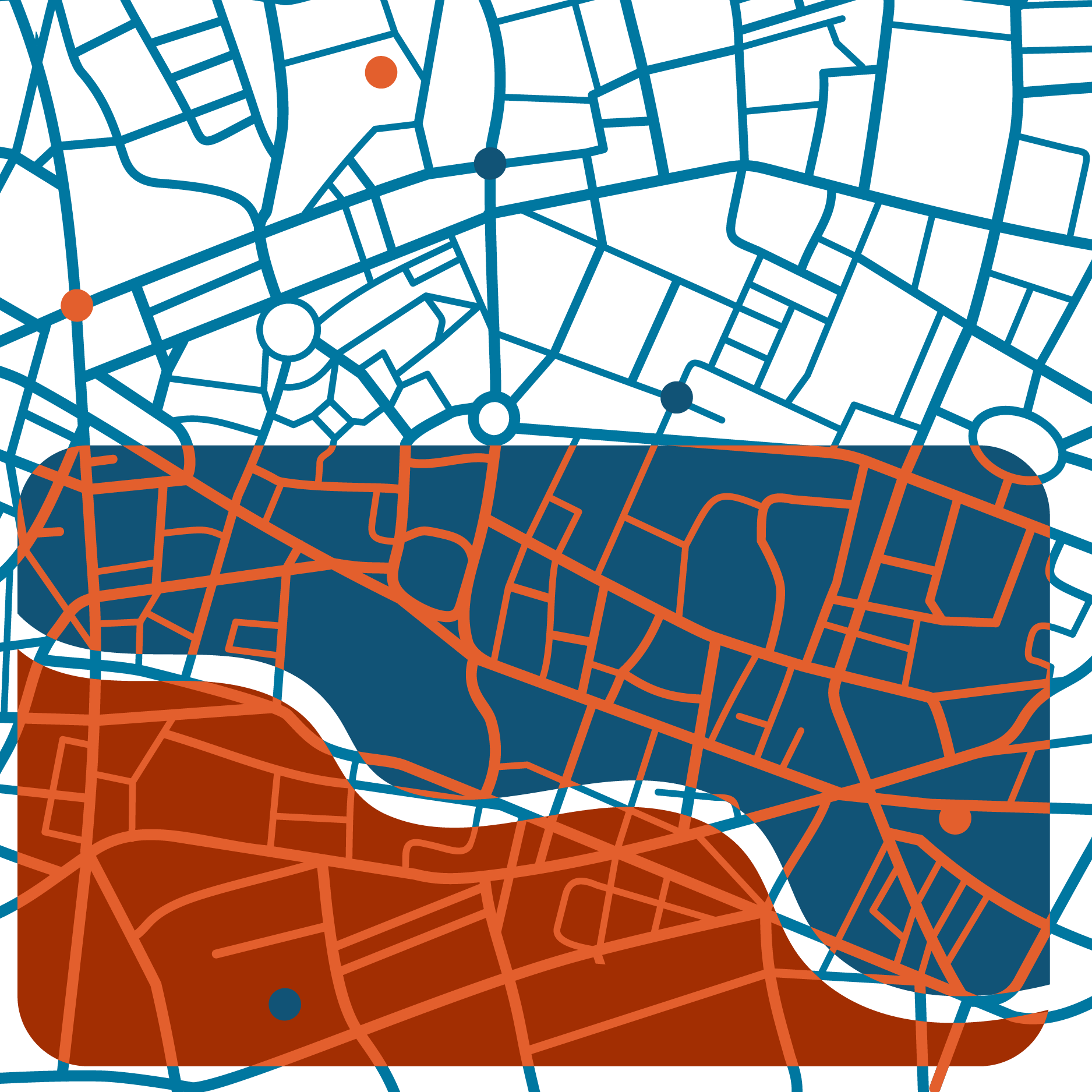 Line graph over map