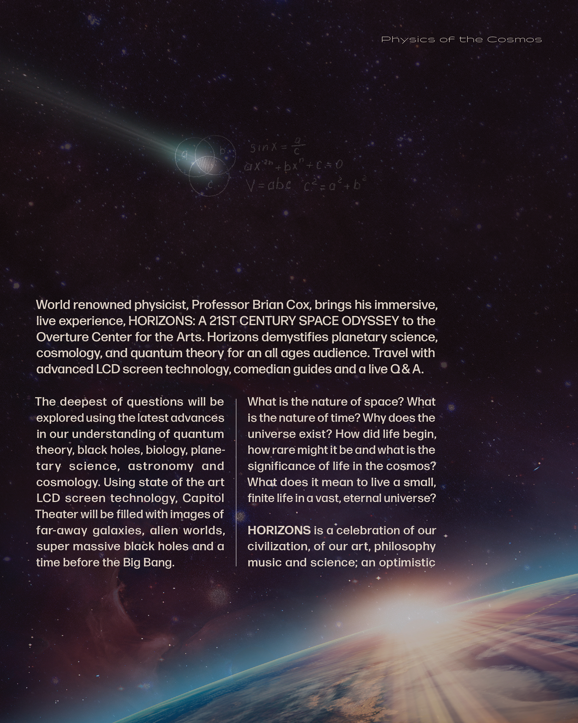 Physics of the Cosmos Typography & Photo Collage by MICHELLE MEYER
