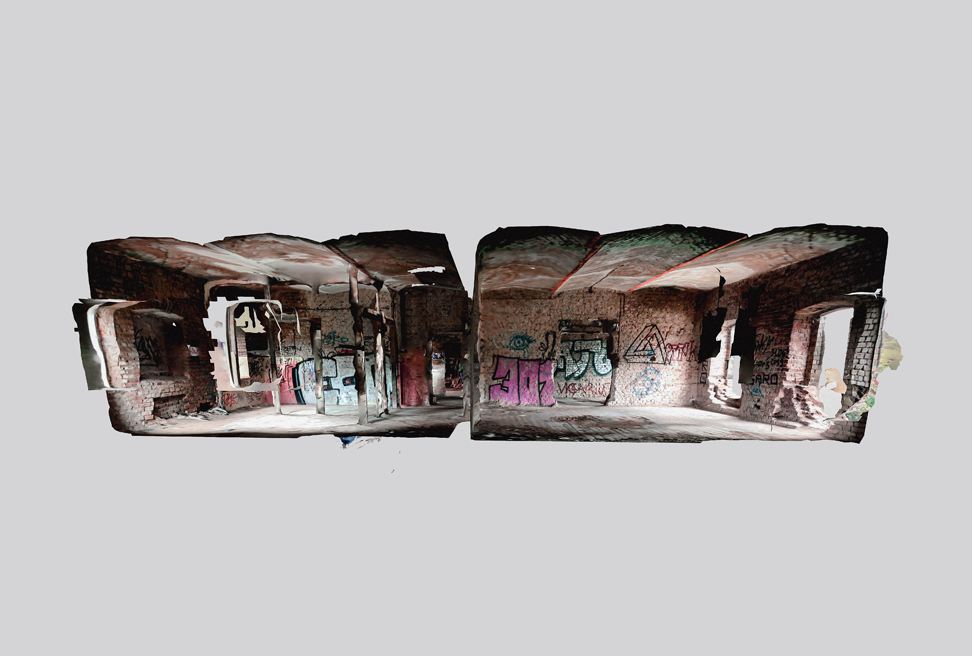 3D-scan of two rooms at Haus Fühlingen